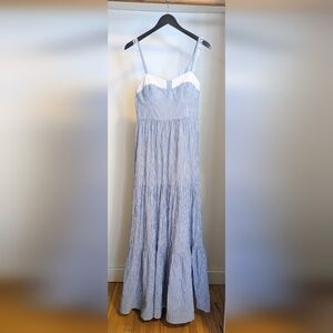 Lilly Pulitzer Jasmyn Maxi Dress NWT Size 8, blue and white stripes